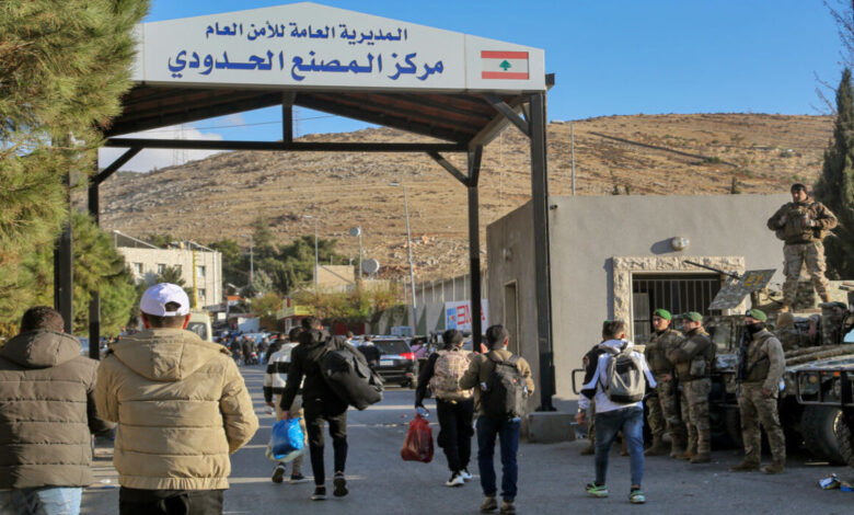 مركز حدود سوريا ولبنان امدر تايمز