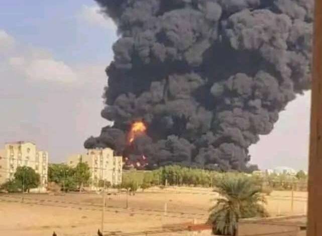 حريق مصفاة الجيلي امدر تايمز