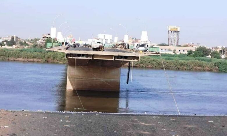 ShambatbridgeafteritsdestructiononNovember112023 امدر تايمز