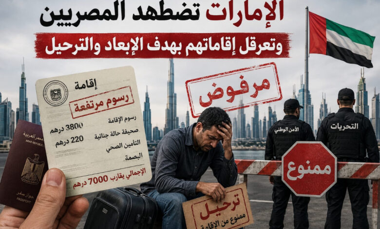 الإعلامى الدكتور مجدي كامل الهواري يكتب : الإمارات تضطهد المصريين و تعرقل إقاماتهم بهدف الإبعاد والترحيل.