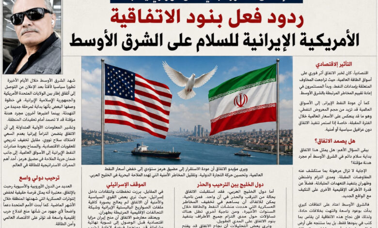 الإعلامى الدكتور مجدي كامل الهواري يكتب : ردود فعل بنود الاتفاقية الأمريكية الإيرانية للسلام على الشرق الأوسط.