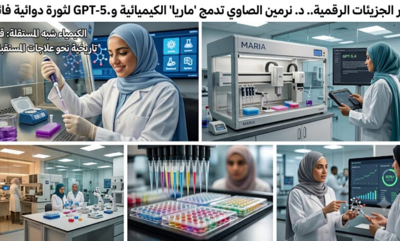 ​عصر الجزيئات الرقمية .. د. نرمين الصاوي تدمج "ماريا " الكيميائية و GPT-5.4 لثورة دوائية فائقة .