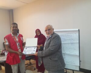 المدير العام لوزارة البنى التحتية والمواصلات بولاية الخرطوم يشهد ختام دورة تدريبية حول المعافاة النفسية وإدارة الضغوط، بالتعاون مع الهلال الأحمر السوداني.
