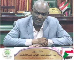 مدير عام وزارة الزراعة بولاية الخرطوم يؤكد تعافي القطاع الزراعي، وإعادة تأهيل المشاريع والجمعيات الزراعية، مع إعداد دراسة لإعمار مشروع سوبا غرب وتطوير قطاعي الثروة الحيوانية وحصاد المياه.
