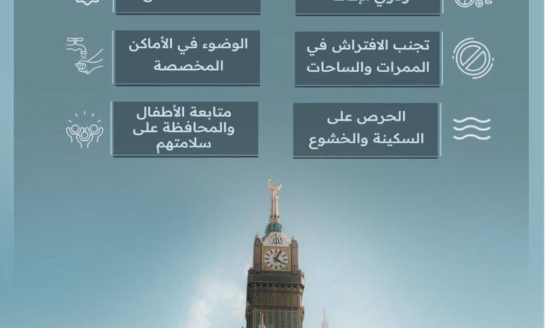 هيئة العناية بالحرمين تواصل تعزيز الرسائل التوعوية لرفع مستوى راحة وسلامة قاصدي المسجد الحرام