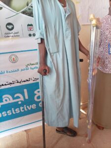 وزع مركز أم رباح الاجتماعي بجبل أولياء كراسي متحركة وعصي للمكفوفين بدعم منظمة جسمار، مستهدفاً 22 من أصحاب الهمم في 12 قرية بالمحلية.