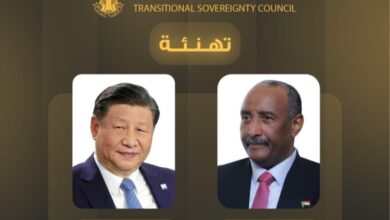 بعث البرهان برقية تهنئة للرئيس الصيني شي جين بينغ بمناسبة اليوم الوطني للصين، مؤكدًا حرص السودان على تعزيز العلاقات والتعاون بين البلدين.