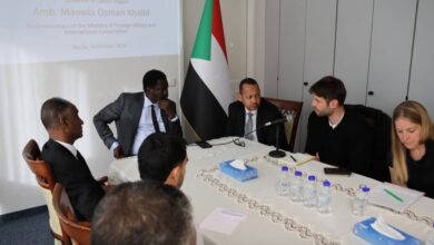 حاكم إقليم دارفور ووكيل وزارة الخارجية يخاطبان جلسة إحاطة في برلين حول الحرب في السودان، وشروط تحقيق السلام والحوار الوطني والدعم الألماني للتعافي وإعادة الإعمار.